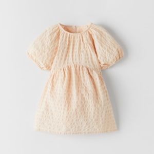 NWT Zara 18-24m textured pink weave dress